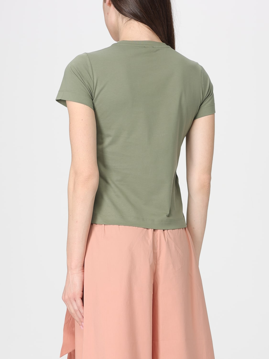 T-Shirt manica corta 100535A33F U84 PINKO Verde vertiver 