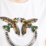 T-Shirt manica corta 100535A33F Z05 PINKO Bianco-biancaneve 