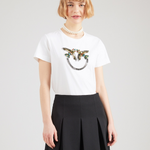 T-Shirt manica corta 100535A33F Z05 PINKO Bianco-biancaneve 