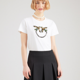 T-Shirt manica corta 100535A33F Z05 PINKO Bianco-biancaneve 
