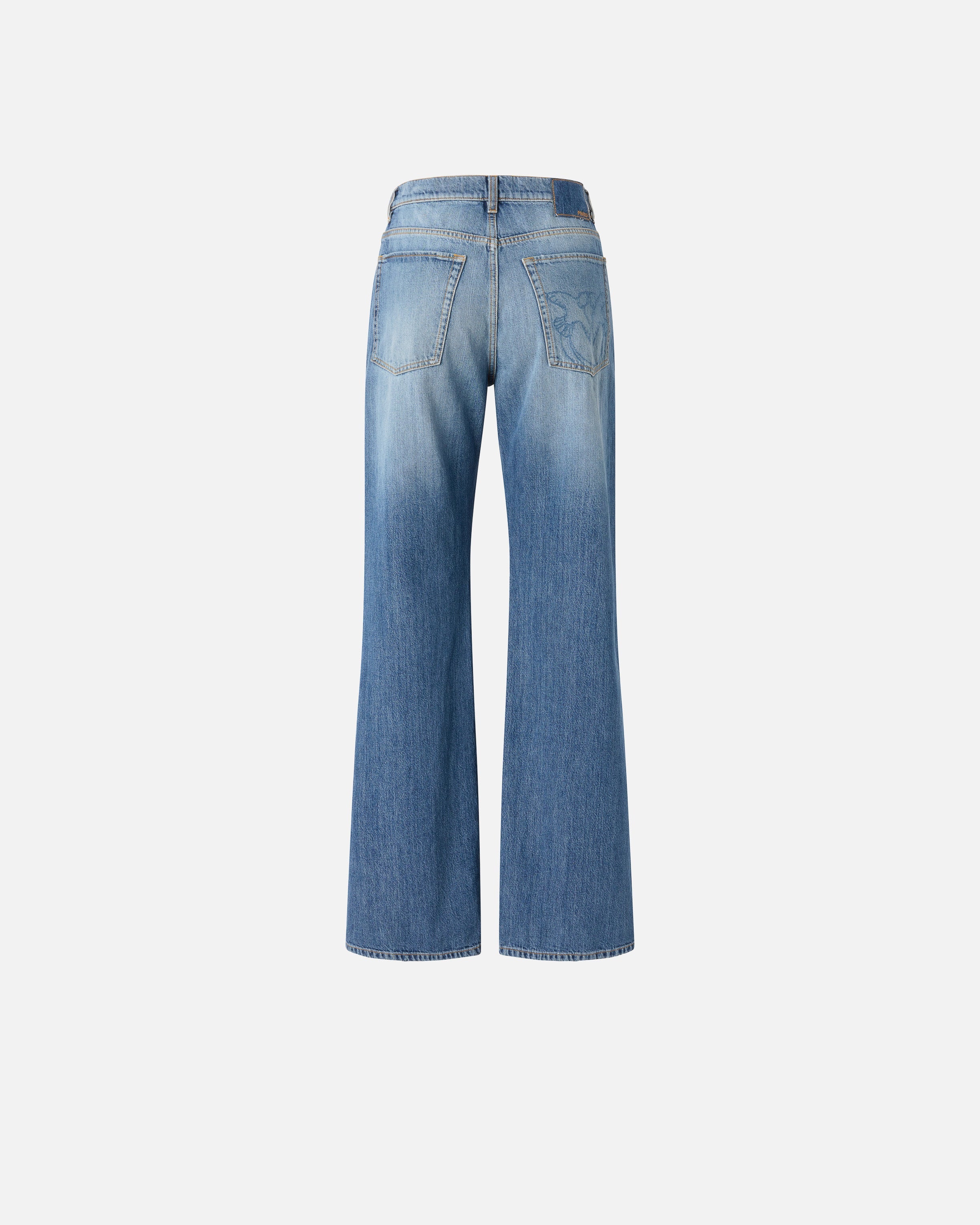Jeans wide leg con scoloriture 101733A323 PJO PINKO Medio chiaro 