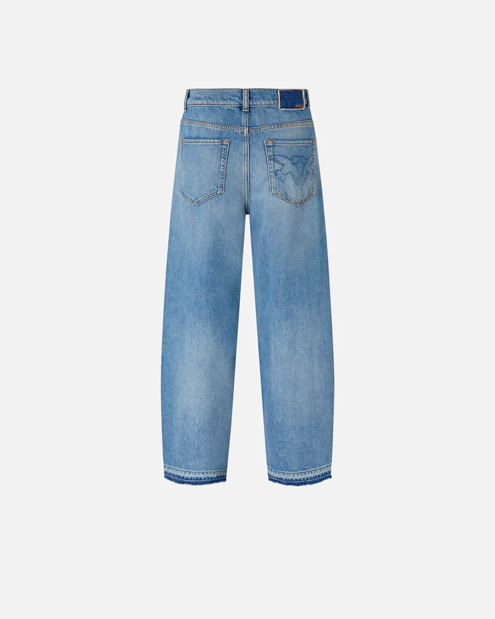 Jeans balloon fit con scoloriture 103857A341 PJF PINKO Lavaggio vintage 