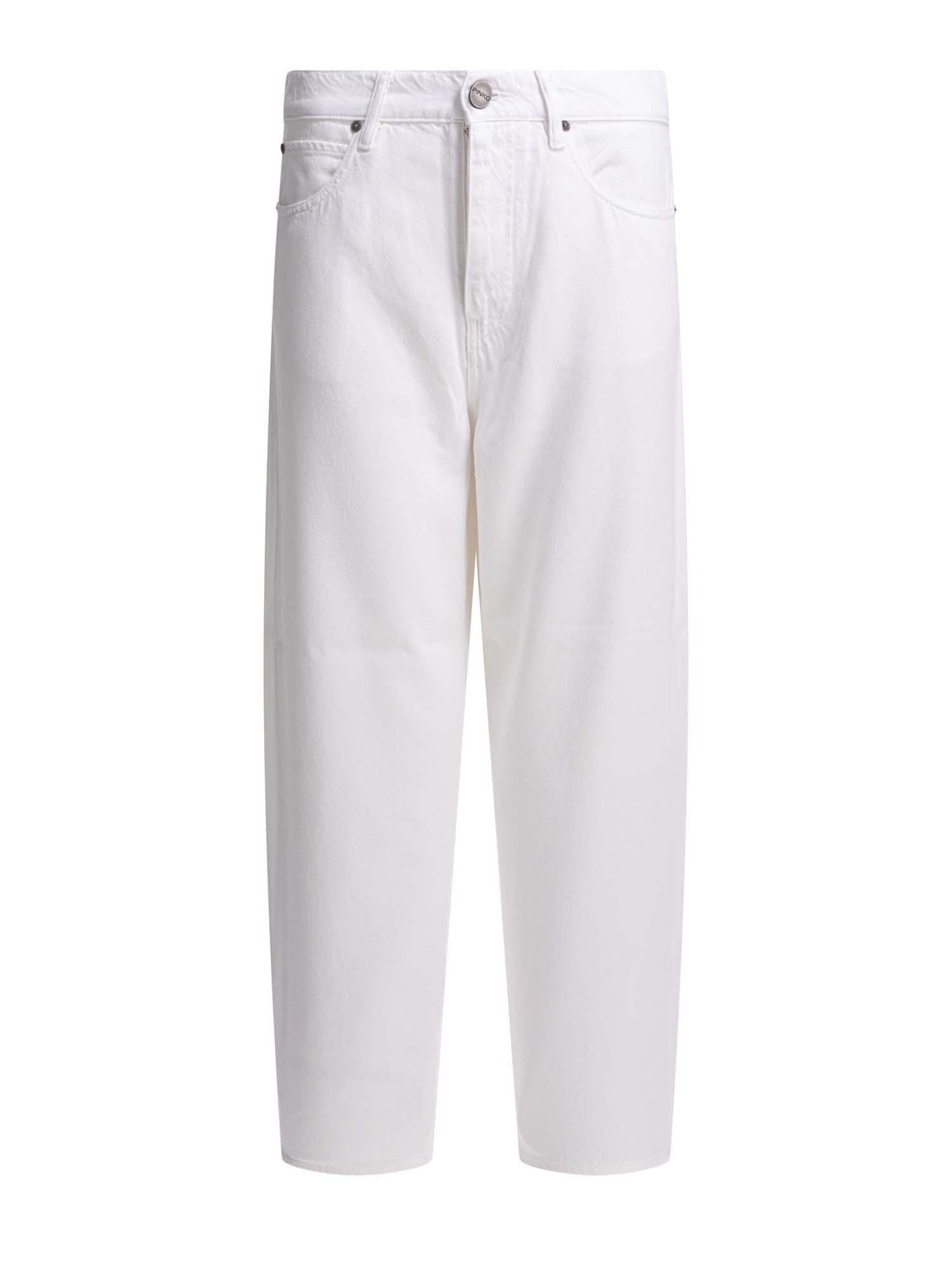Jeans vestibilità morbida 103857A3E1 Z04 PINKO Bianco brill. 