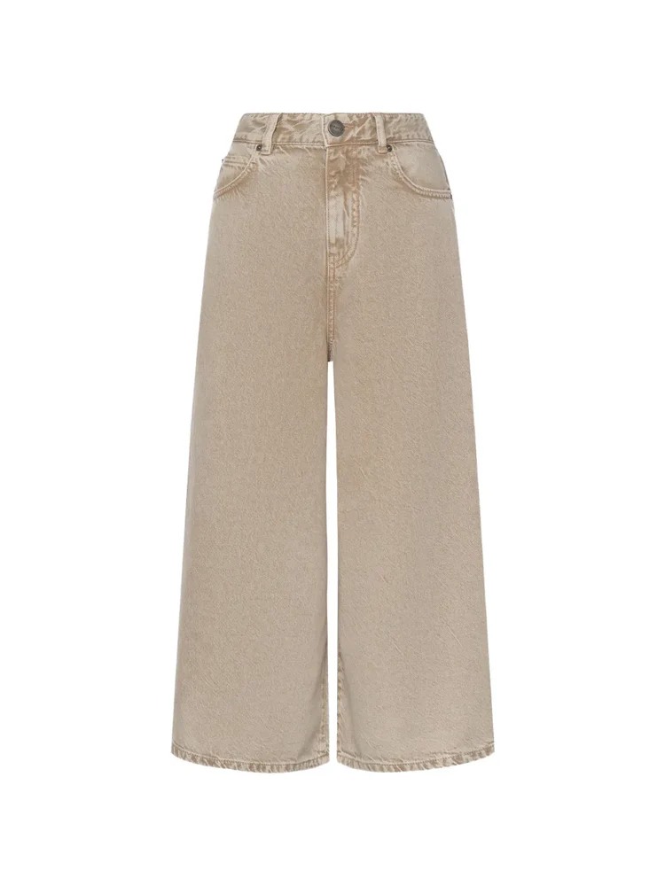 Bermuda in tela denim 104646A2H6 C88 PINKO Beige-macrocistide 