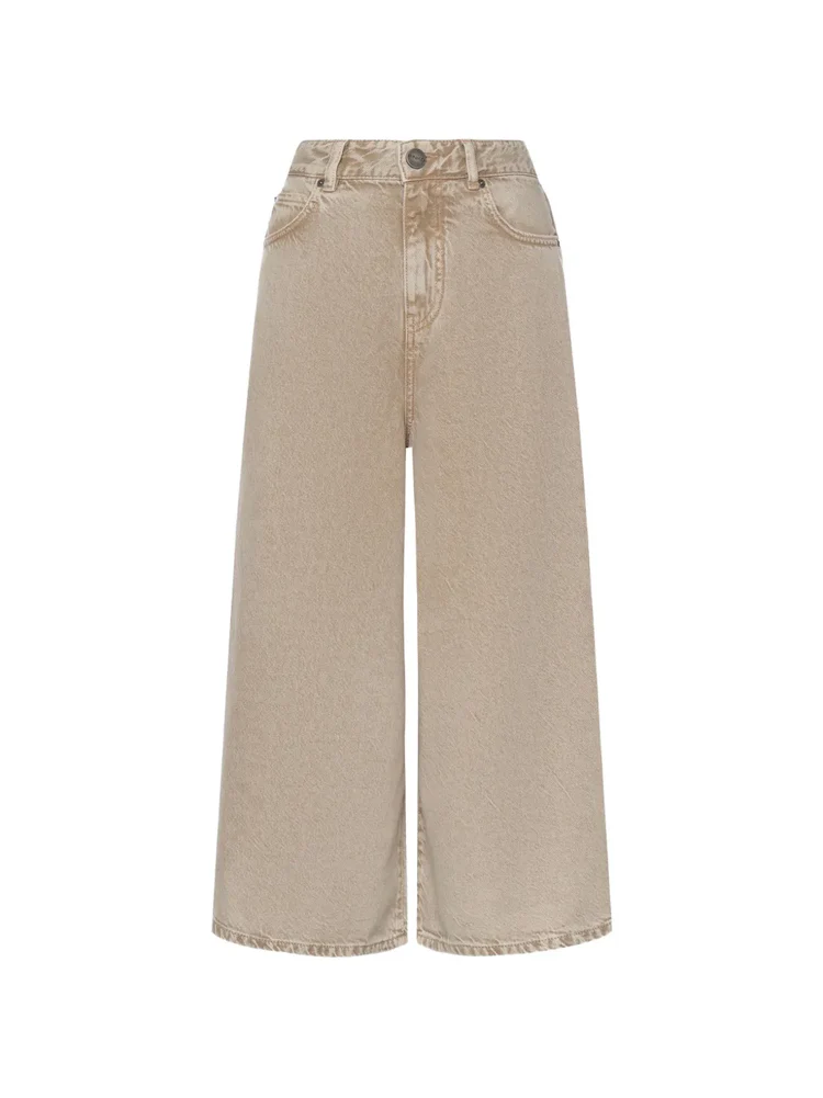 Bermuda in tela denim 104646A2H6 C88 PINKO Beige-macrocistide 