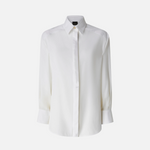 Camicia in popeline e crêpe 105434A2TG Z05 PINKO Bianco-biancaneve 