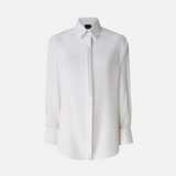 Camicia in popeline e crêpe 105434A2TG Z05 PINKO Bianco-biancaneve 