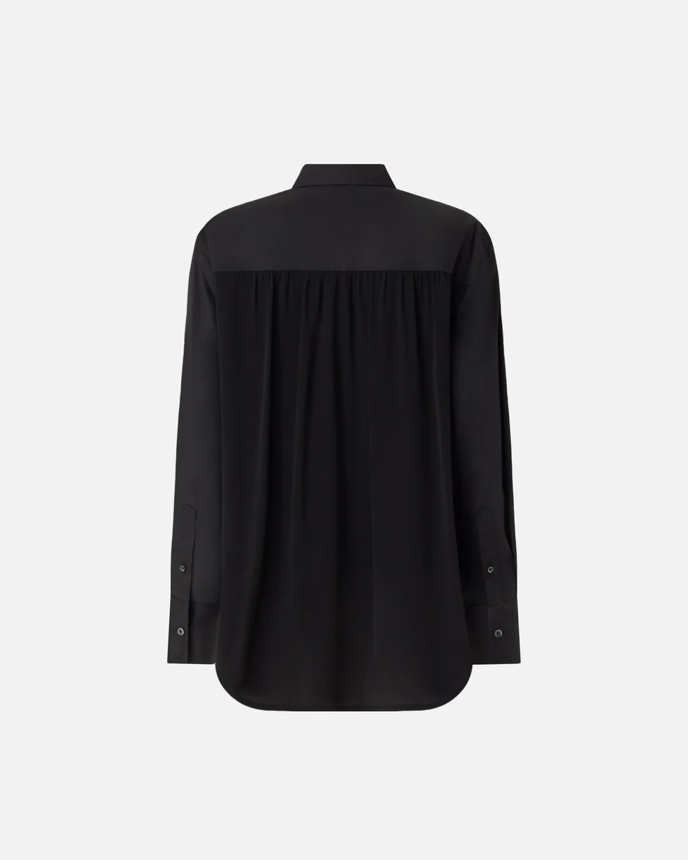 Camicia in popeline e crêpe 105434A2TG Z99 PINKO Nero 