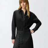 Camicia in popeline e crêpe 105434A2TG Z99 PINKO Nero 