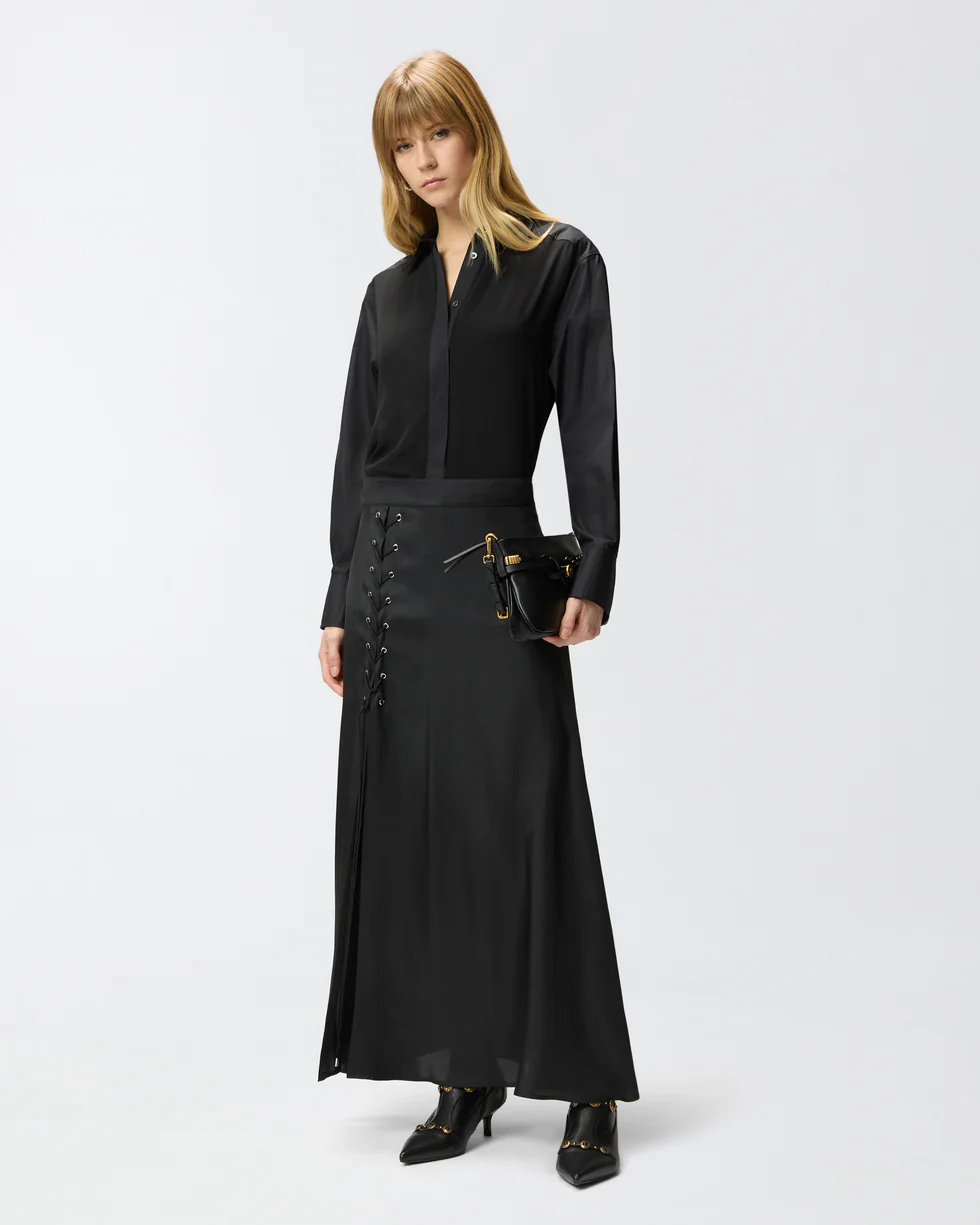 Camicia in popeline e crêpe 105434A2TG Z99 PINKO Nero 