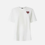 T-Shirt manica corta 105526A33I ZR2 PINKO Bianco/rosso 
