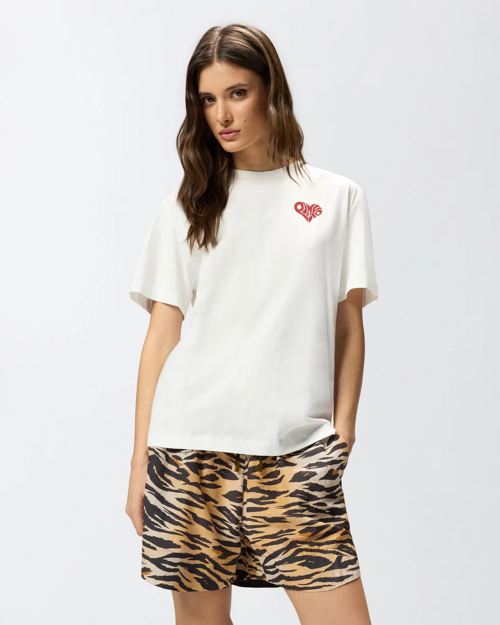 T-Shirt manica corta 105526A33I ZR2 PINKO Bianco/rosso 