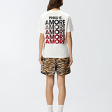 T-Shirt manica corta 105526A33I ZR2 PINKO Bianco/rosso 