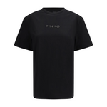 T-Shirt manica corta 105526A33S Z99 PINKO Nero limousine 
