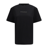 T-Shirt manica corta 105526A33S Z99 PINKO Nero limousine 
