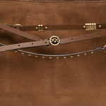 Borsa a spalla in suede 105903A0F6 L17Q PINKO Marrone-leone-antique gold 