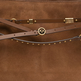 Borsa a spalla in suede 105903A0F6 L17Q PINKO Marrone-leone-antique gold 