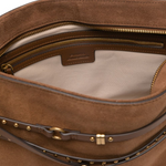 Borsa a spalla in suede 105903A0F6 L17Q PINKO Marrone-leone-antique gold 