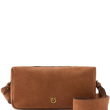 Borsa in suede 106062A0F6 L17Q PINKO Marrone-leone-antique gold 