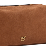 Borsa in suede 106062A0F6 L17Q PINKO Marrone-leone-antique gold 