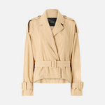 Trench corto in cotone con cintura 106165A2ER D41 PINKO Beige chantilly 