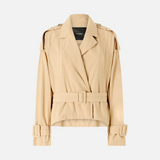 Trench corto in cotone con cintura 106165A2ER D41 PINKO Beige chantilly 