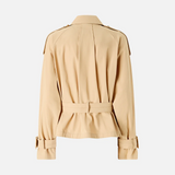 Trench corto in cotone con cintura 106165A2ER D41 PINKO Beige chantilly 
