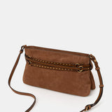 Borsa a spalla media in suede 106176A0F6 L17Q PINKO Marrone-leone-antique gold 