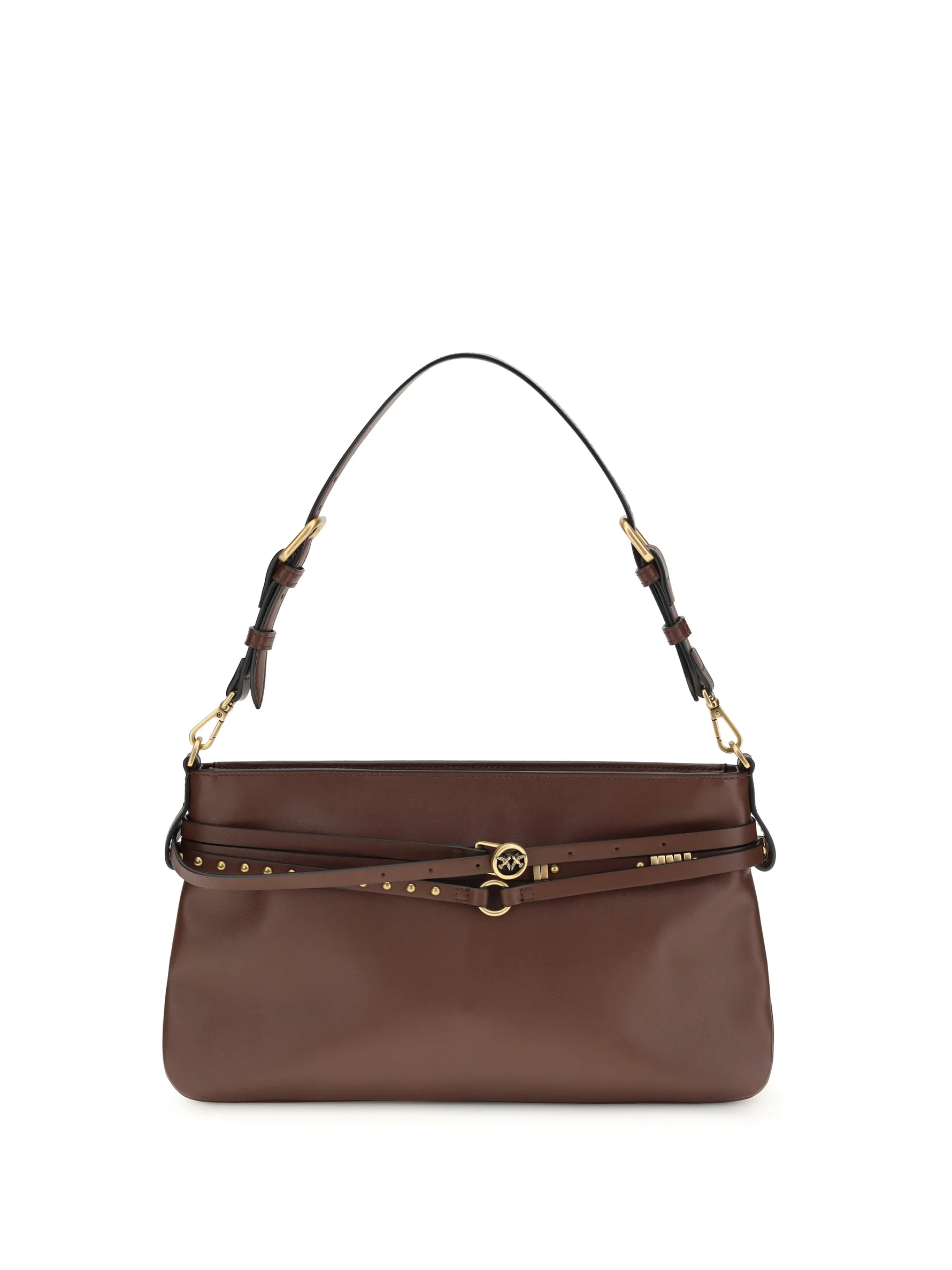 Borsa a spalla in pelle 106176A0QO R49Q PINKO Burgundy wine antigue gold 