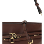 Borsa a spalla in pelle 106176A0QO R49Q PINKO Burgundy wine antigue gold 