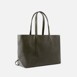 Borsa shopper media in pelle 106184A0QO K35Q PINKO Verde fango-antique gold 