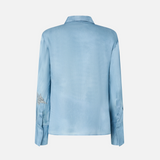 Camicia fluida con stampa gioiello piazzata 106211A37N F15 PINKO Azzurro-denim sbiadito 