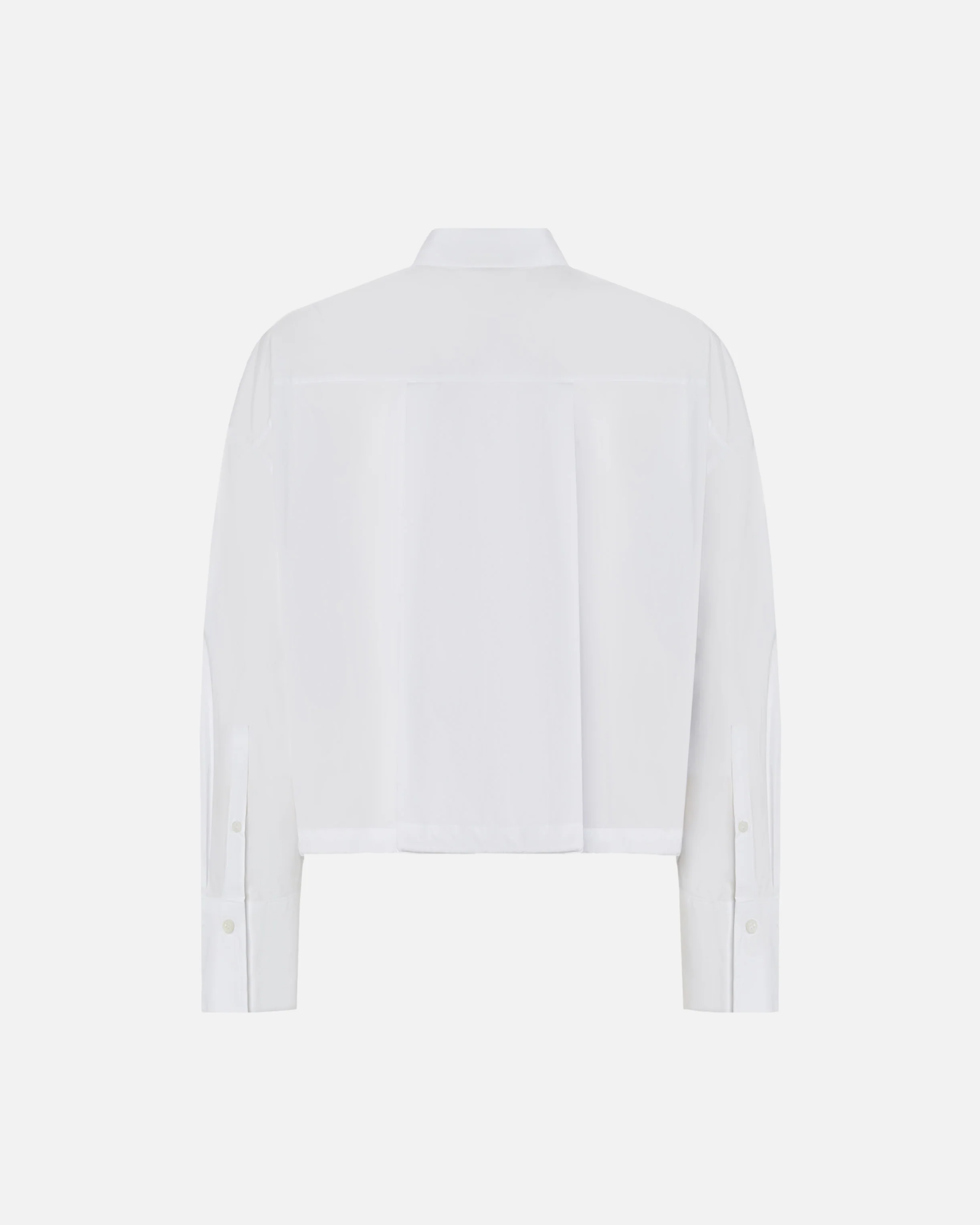 Camicia cropped in cotone con logo 106249A32L Z04 PINKO Bianco brill. 