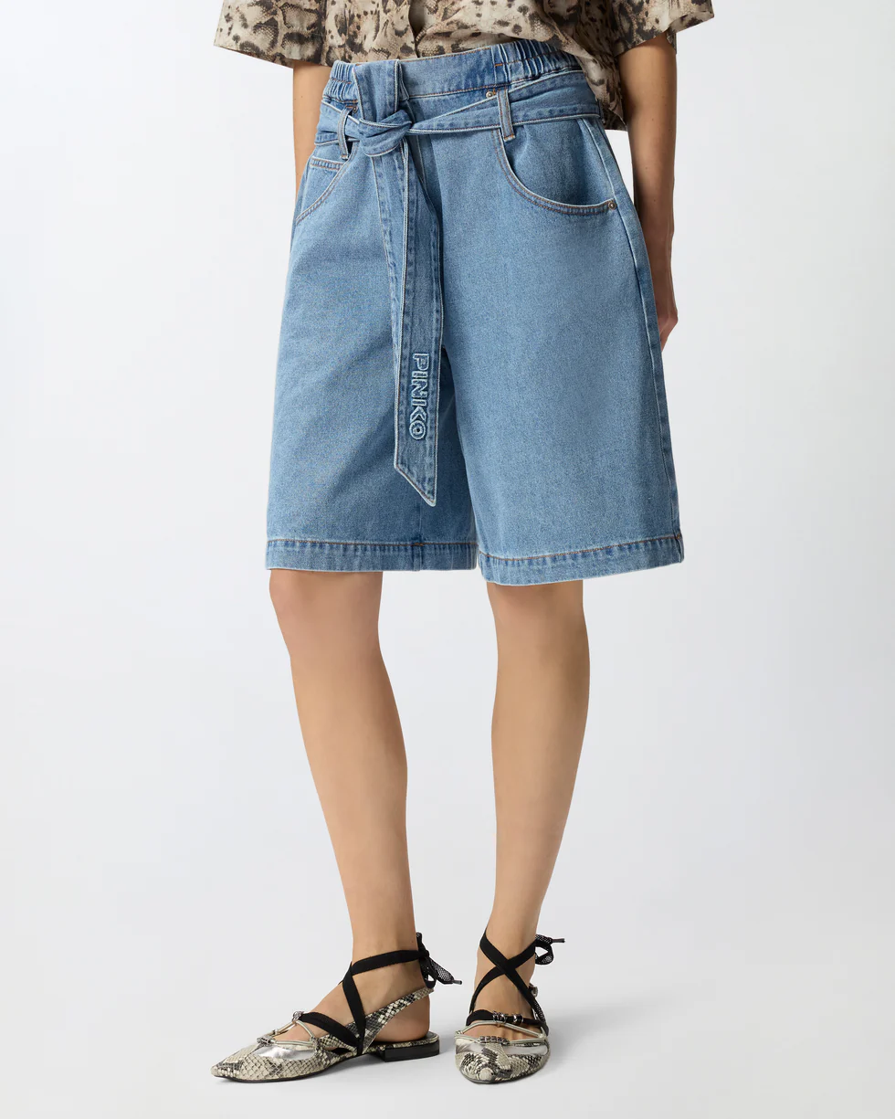 Bermuda in jeans con cintura 106258A3A9 PJD PINKO Lavaggio medio 