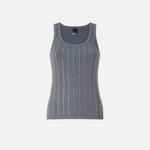 Top canotta con dettagli gioiello 106265A334 K05 PINKO Grigio asfalto 