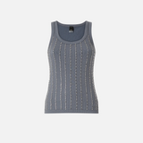Top canotta con dettagli gioiello 106265A334 K05 PINKO Grigio asfalto 