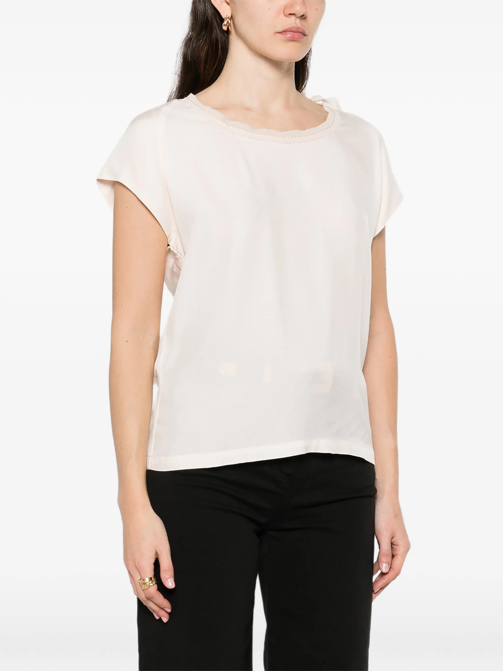Blusa smanicata 106267A32U P97 PINKO Rosa tinta 