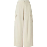 Pantaloni fluidi in cotone 106278A2ER C03 PINKO Beige g. maroso 