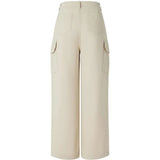 Pantaloni fluidi in cotone 106278A2ER C03 PINKO Beige g. maroso 