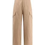 Pantaloni fluidi in cotone 106278A2ER D41 PINKO Beige chantilly 