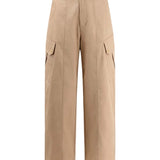 Pantaloni fluidi in cotone 106278A2ER D41 PINKO Beige chantilly 