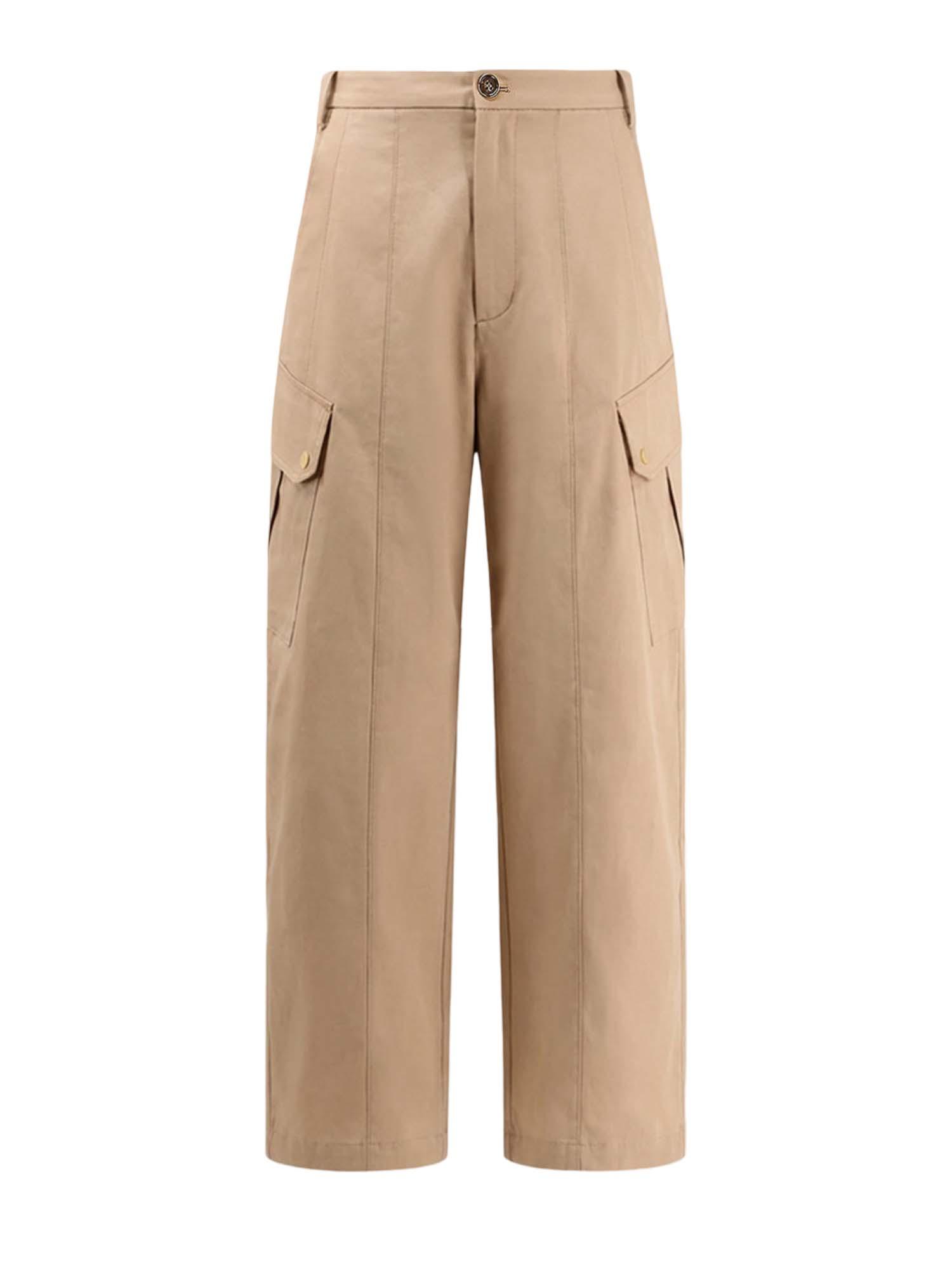 Pantaloni fluidi in cotone 106278A2ER D41 PINKO Beige chantilly 
