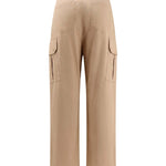 Pantaloni fluidi in cotone 106278A2ER D41 PINKO Beige chantilly 