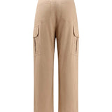 Pantaloni fluidi in cotone 106278A2ER D41 PINKO Beige chantilly 