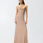 Abito slipdress lungo con strass 106299A32X Q24 PINKO Rosa sfinge 