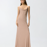 Abito slipdress lungo con strass 106299A32X Q24 PINKO Rosa sfinge 