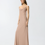 Abito slipdress lungo con strass 106299A32X Q24 PINKO Rosa sfinge 
