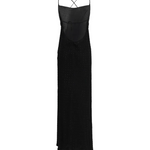 Abito slipdress lungo con strass 106299A32X Z99 PINKO Nero limousine 