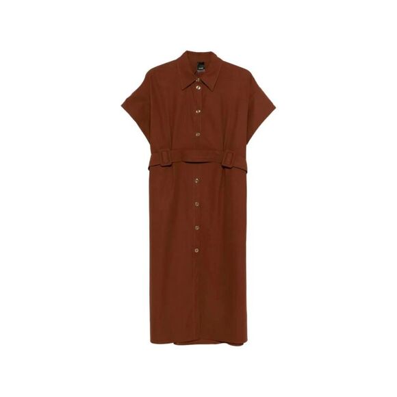 Abito in cotone 106309A2ER L78 PINKO Marrone terra x piante 
