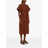 Abito in cotone 106309A2ER L78 PINKO Marrone terra x piante 